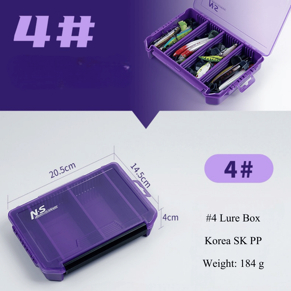 N.S Black Hole Fishing Tackle Box Iris Purple Lure Case Organizer Multi-Compartment