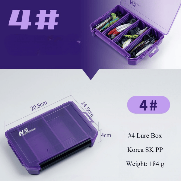 N.S Black Hole Fishing Tackle Box Iris Purple Lure Case Organizer Multi-Compartment