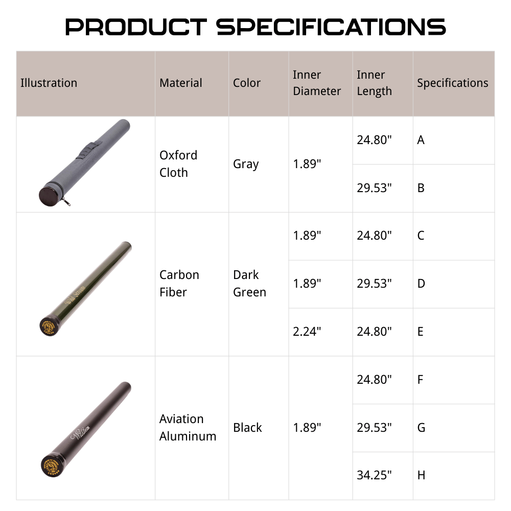 Wild Stream Fly Fishing Rod Case Tube, Professional Travel Protector for 4-Section Rods, Premium Carbon Fiber, Avia | ZHUSROD