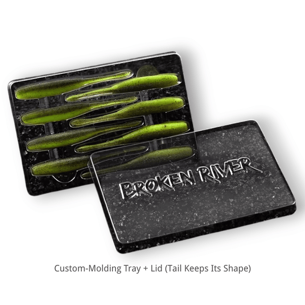 BROKEN RIVER Soft Plastic Stick Baits - 10pcs Dual-Density Salted Bass Fishing Lures, High-Frequency Micro-Shake Wo | ZHUSROD