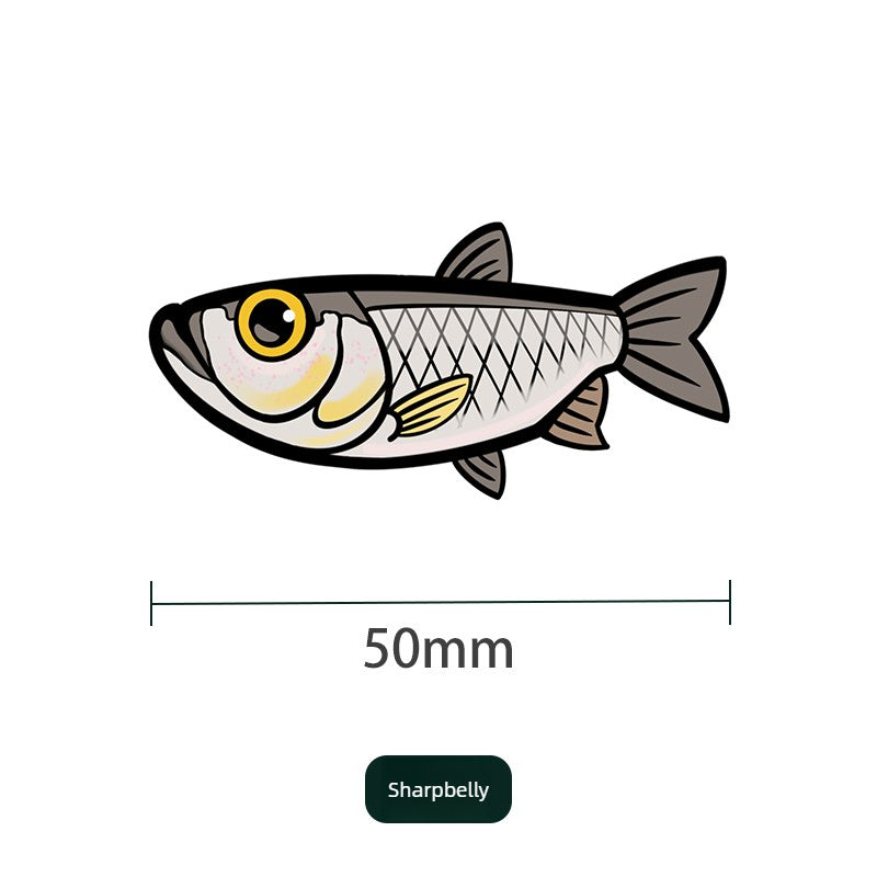 UDOLURE Embroidered Fish Velcro Patches - 2" Cartoon Bass, Mandarin Fish, Military Fish Morale Badges - Tactical Hook and Loop Armband for Fishing Backpack, Gear Bag, Clothing - 1PC