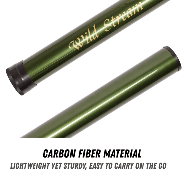 Wild Stream Fly Fishing Rod Case Tube, Professional Travel Protector for 4-Section Rods, Premium Carbon Fiber, Aviation Aluminum & 600D Oxford Options, Fits 7.5ft to 10.5ft Rods