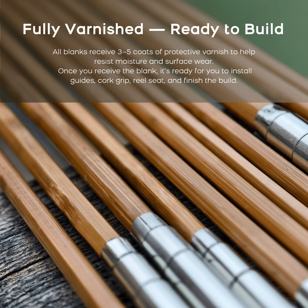 Blank detail image 5 - F.E. Thomas Special 7ft 3wt 2-Piece Bamboo Fly Rod Blank
