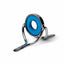 ZHUSROD blue agate fly rod stripping guide with bright nickel silver frame, front product view
