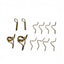 ZHUSROD gold fly rod guide set with snake guides and tip tops, complete layout; pictured G7 stripping guides are not included in the base set