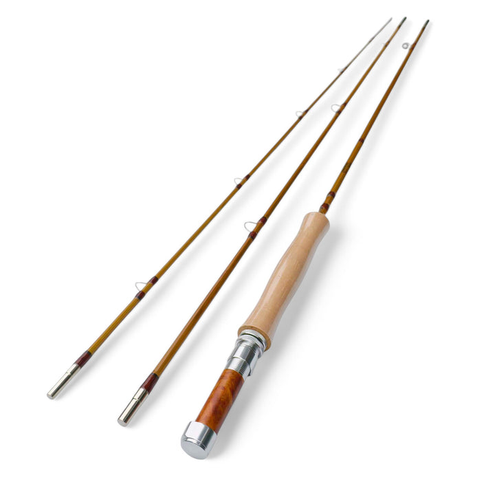 Handcrafted bamboo fly rod, 3-piece with one tip