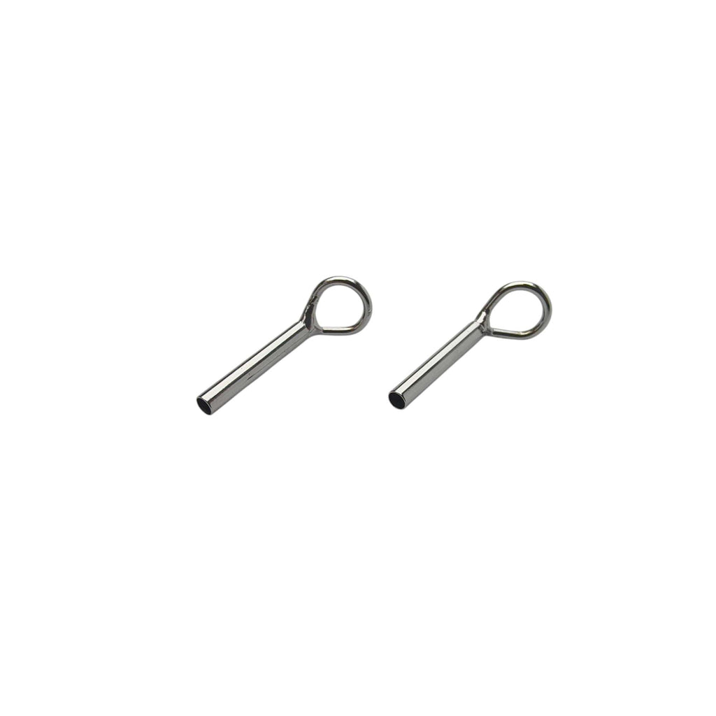 ZHUSROD silver fly rod tip top guides, pair shown