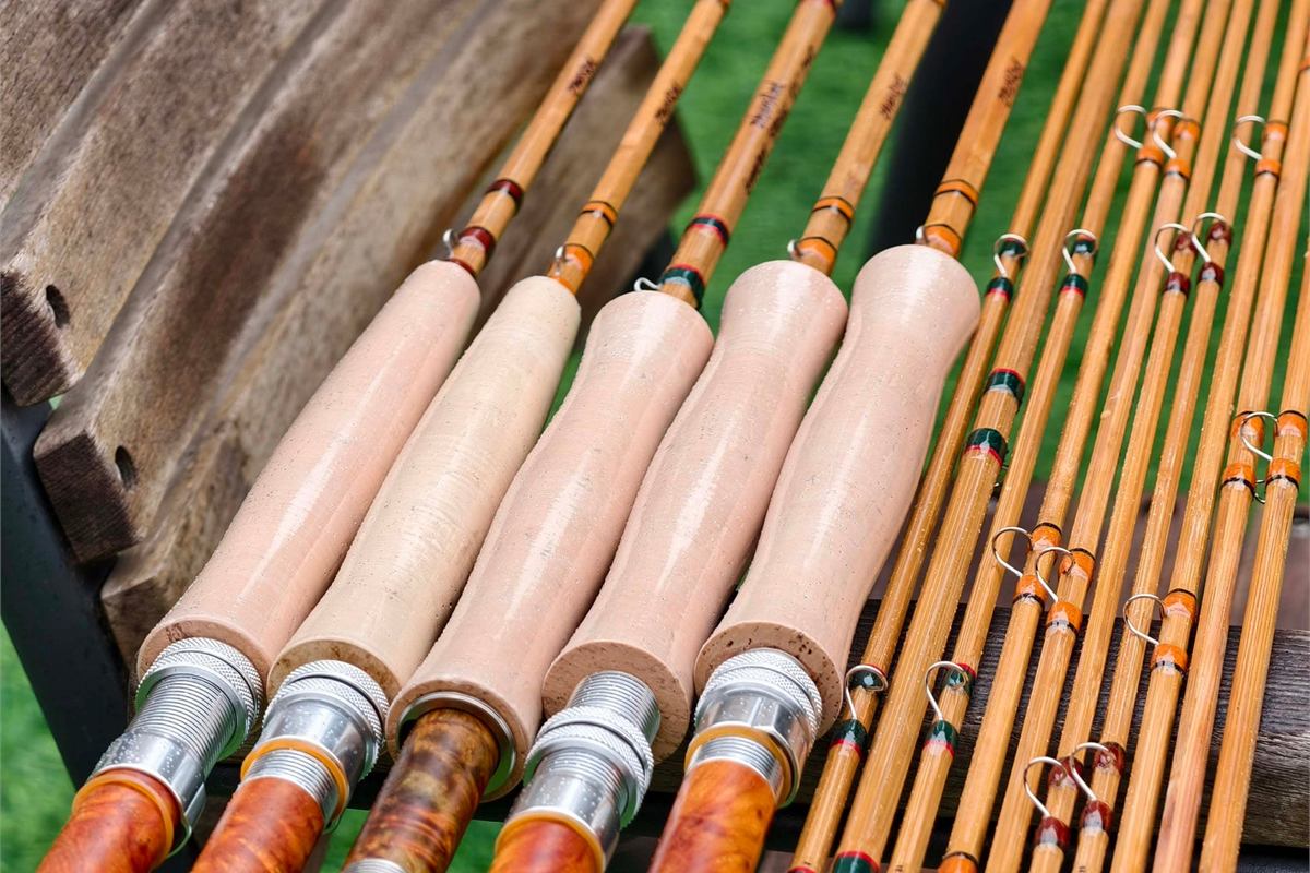 Separate ZHUSROD bamboo rod sections and grips